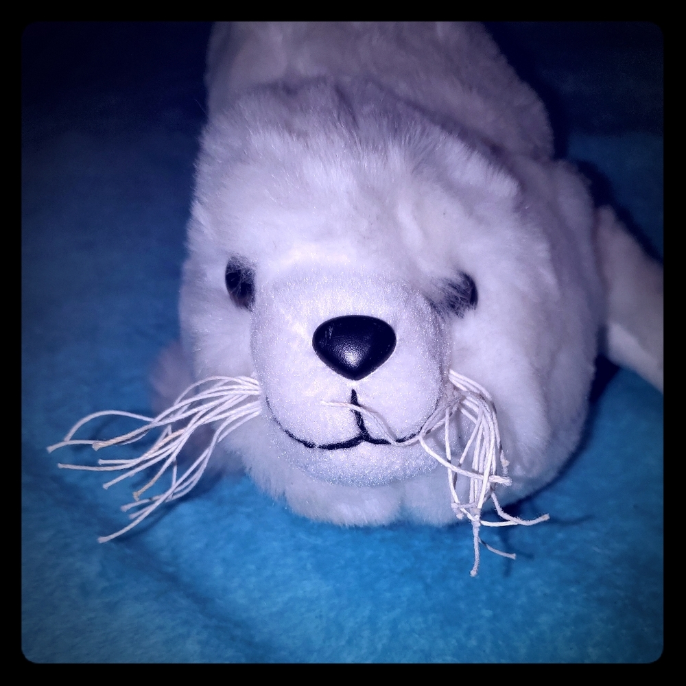 White Harp Seal Backpack Purse